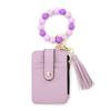Faux Leather Card Holder Bracelet Keychain Bohemian Style Wristband Card Case Keyring  Everyday Use