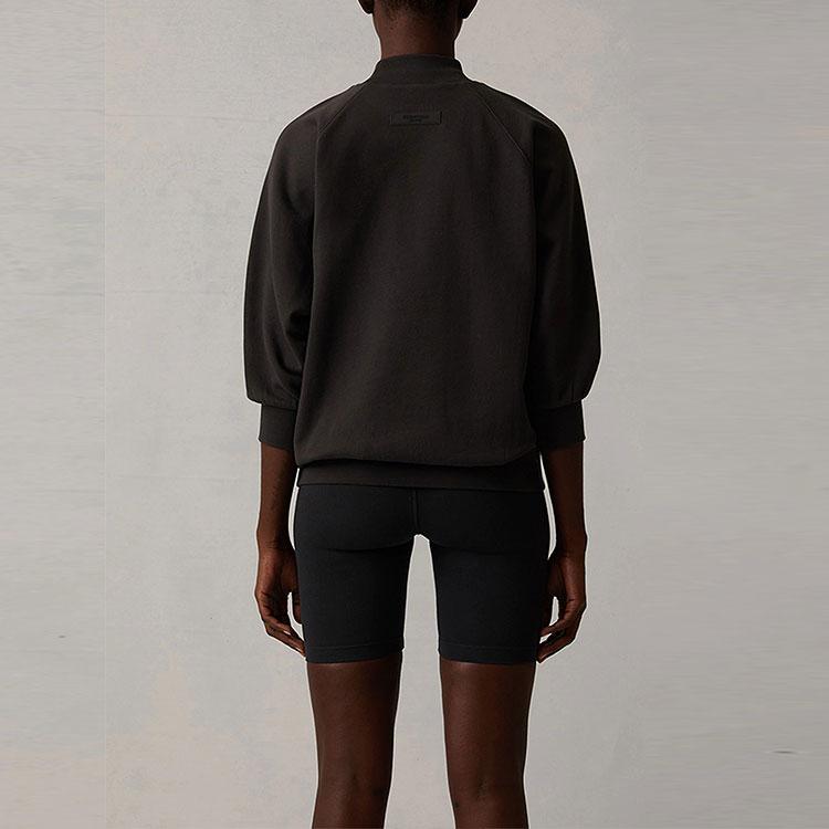 Fear of God Essentials Ss22 3/4 Mock Neck Sweatshirt Women Sweatshirt Iron FOG-SS22-224