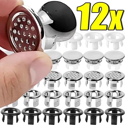 Round Sink Hole Overflow Cover Household Wash Basin Hollow Overflow Ring Bath Drain Cap Plug Covers Kitchen Bathroom Accessories
