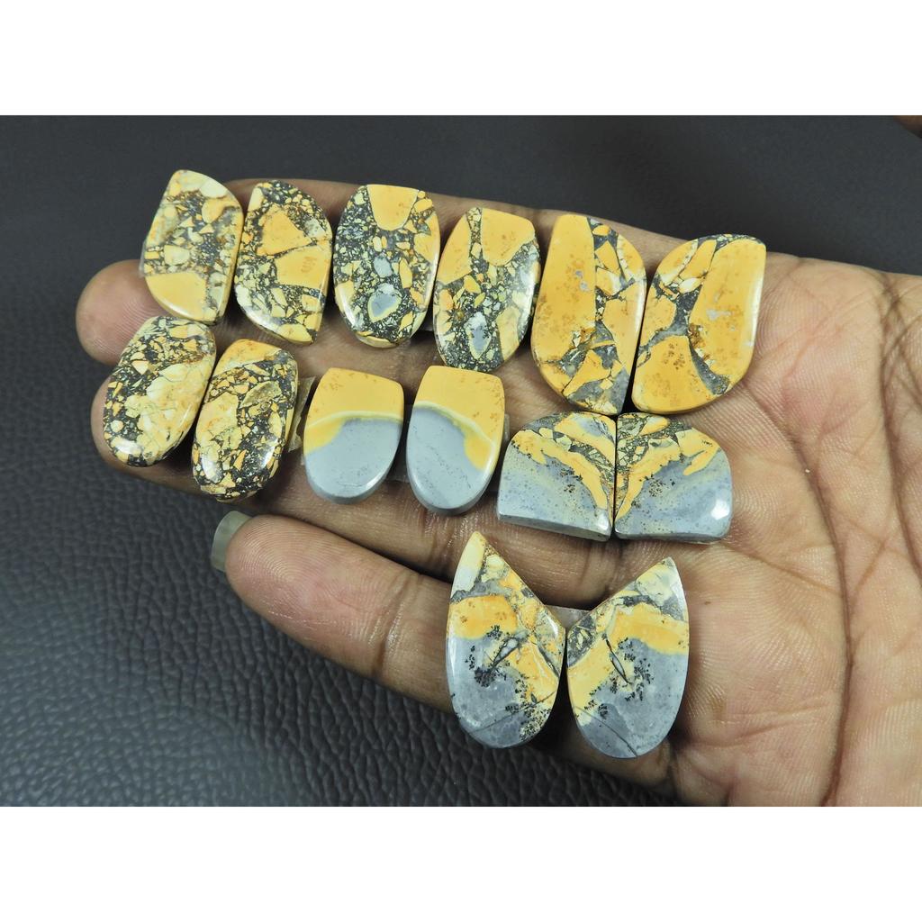 165Cts. Natural Maligano Jasper Fancy Cabochon Loose Gemstone 7Pcs Lot C-3953