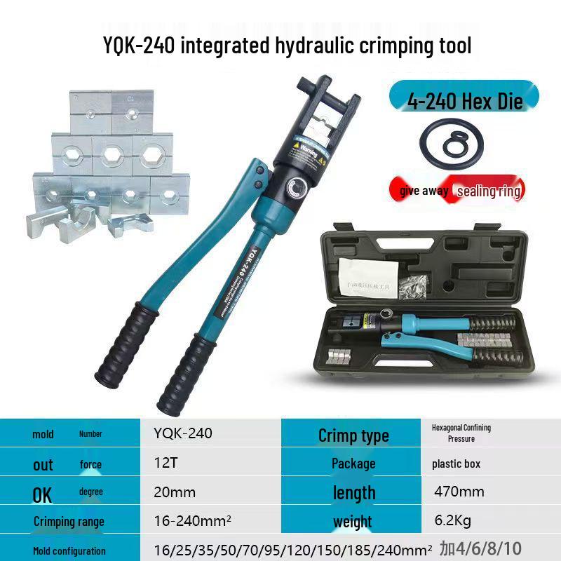 Manual Hydraulic Wire Crimper for Copper/Aluminum Terminals (YQK Series)