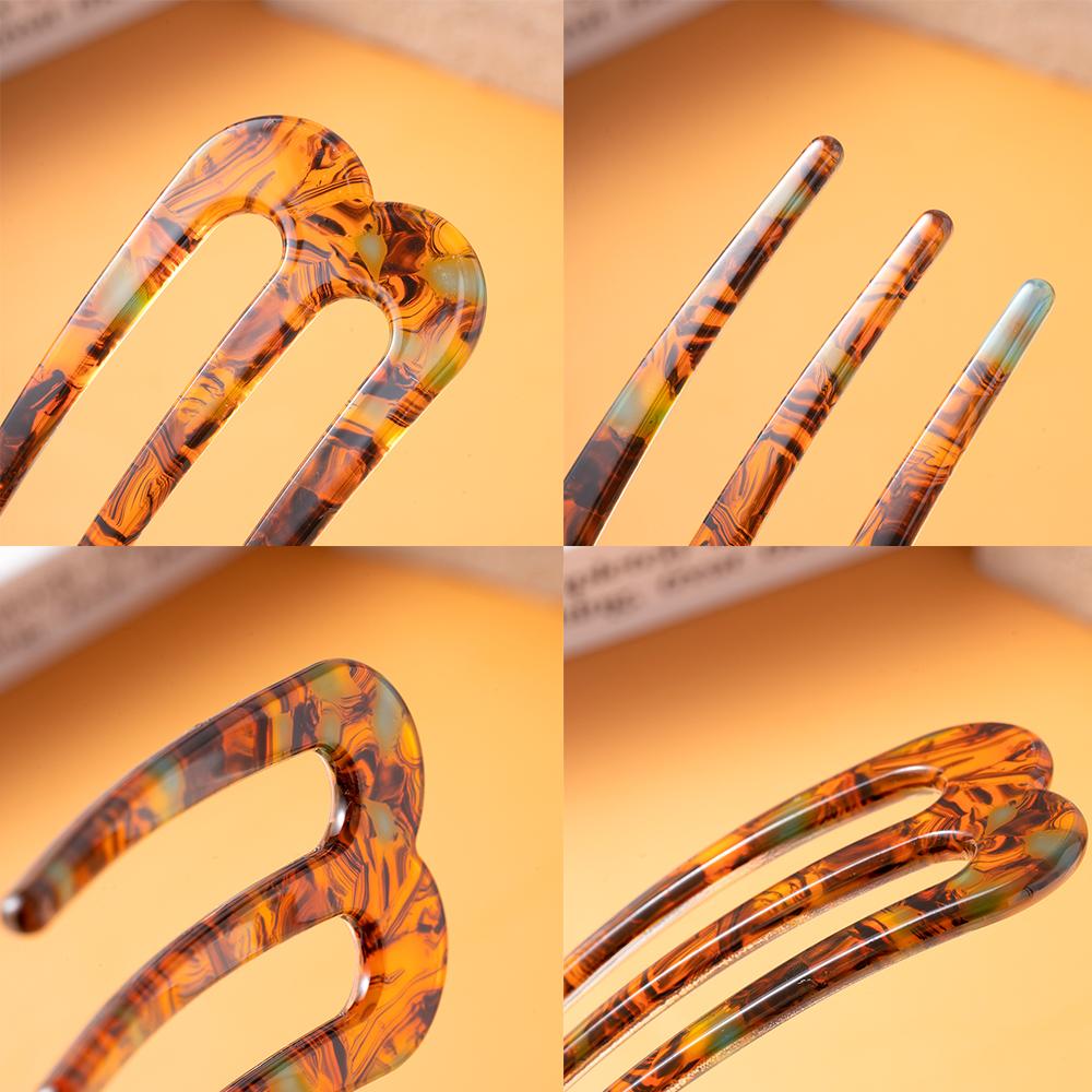 Three Tooth Inserted Comb Hairpin, Lazy Man Bun Head Hair Tool, U-Shaped Hairpin Hairpin Hairpin, Simple Hairpin For Women