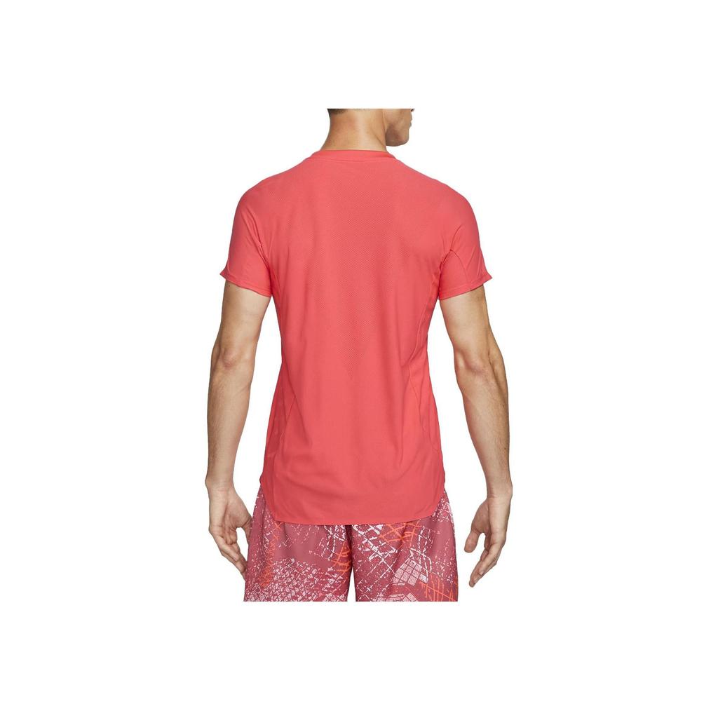 Nike Court Dri-FIT ADV Slam Logo Print Crew Neck Short Sleeve T-Shirt Men Tops Red DX5523-850