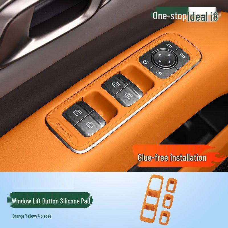 Ideal i6/i8 Car Door Window Button Pad Silicone Protective Sticker