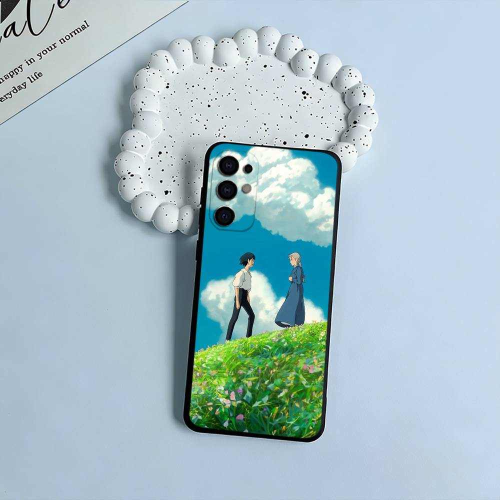 H-M-C-Howl's -Moving- Castle Black Soft Silicone Phone Case for Samsung S25, S24, S21, S22, S23, S30, Ultra, S20, Plus, FE, Lite