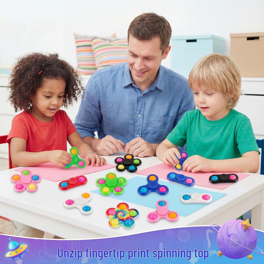 Fidget Spinner Bubble Pop Stress Relief Toy