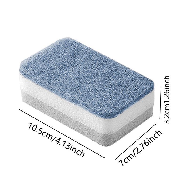 5/30PCS Home Double-sided Sponge Wipe Gray Dirt-resistant Scouring Pad Kitchen Stain Sponge Wipe Professional Cleaning Supplies