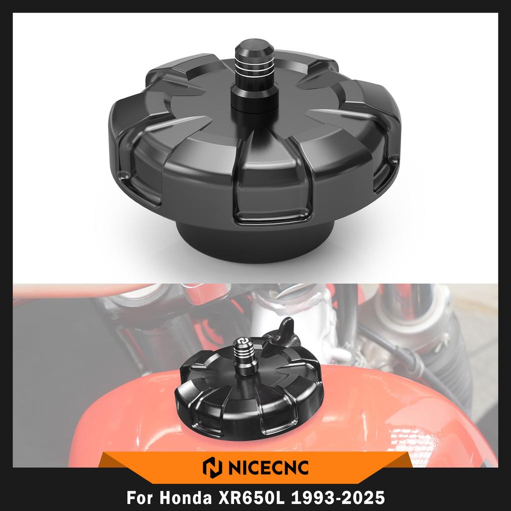 NICECNC 1993-2025 For Honda XR650L Motorcycle Fuel Tank Cap Cover Guard Aluminum 2024 2023 2022 2021 2020 2019 2018 2017 2016