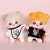 Niannyyhouse 15cm Plush Clothes Patch Dog Set with Hoodie and Collar, Cotton Doll Clothes (A-white-15cm)