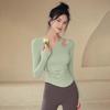 Spring Quick-drying Sexy Yoga Top Women with Chest Pad Sports Long-sleeved Professional Running Training Fitness Clothing 1011 New