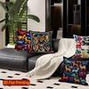 2D Boho Tribal Animal Print Throw Pillow Covers Pattern Cushion Cover Suitable For Sofa Bedroom Car Pillow Cover