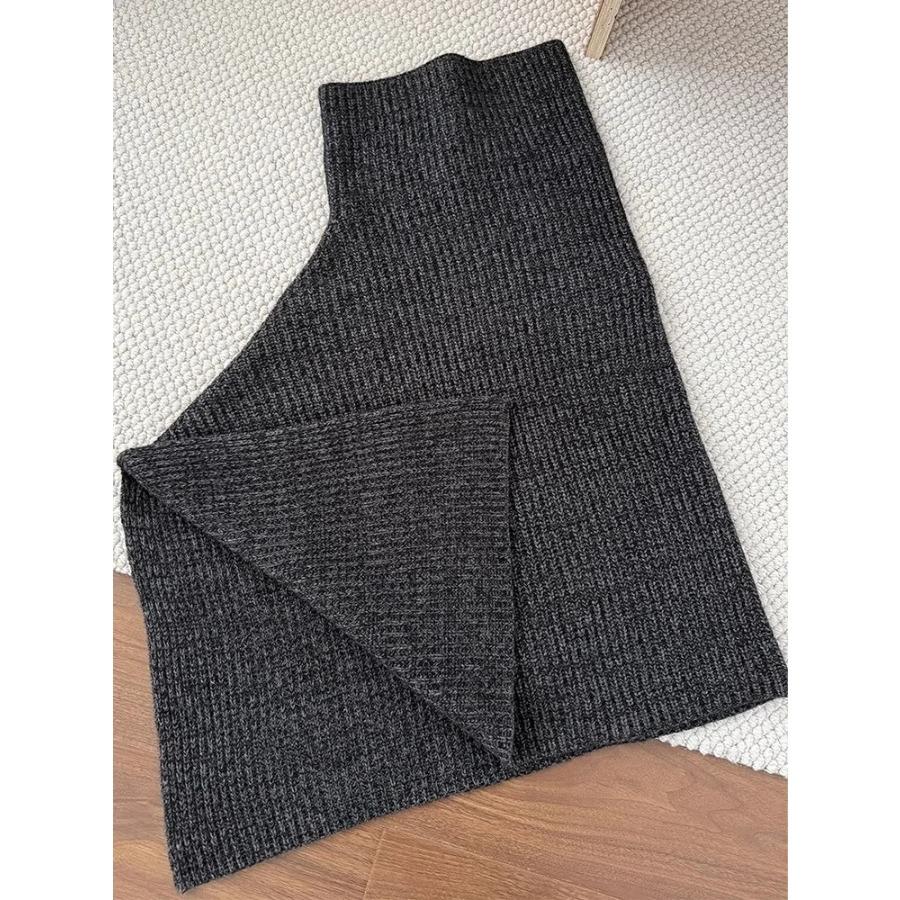 Women High Collar Knitted Neck Warmer Winter Open Front Cowl Scarf Fashion Layered Cape Neck Wrap Warm Knit Snood