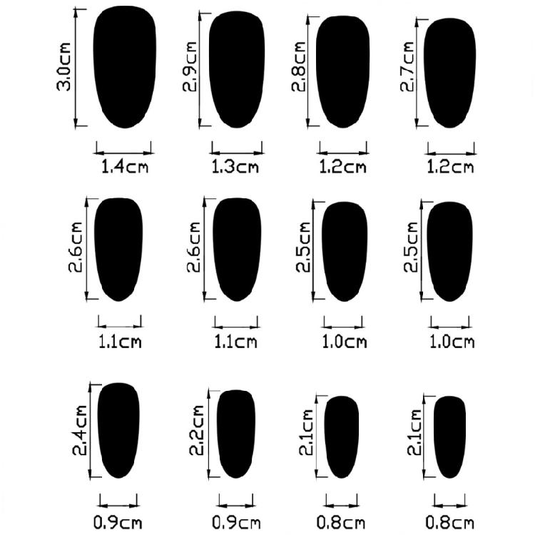 Fashionable Oval Artificial Nail With Floral Decors Press On Nail Acrylic Nail Manicure Ornament For Special Gatherings