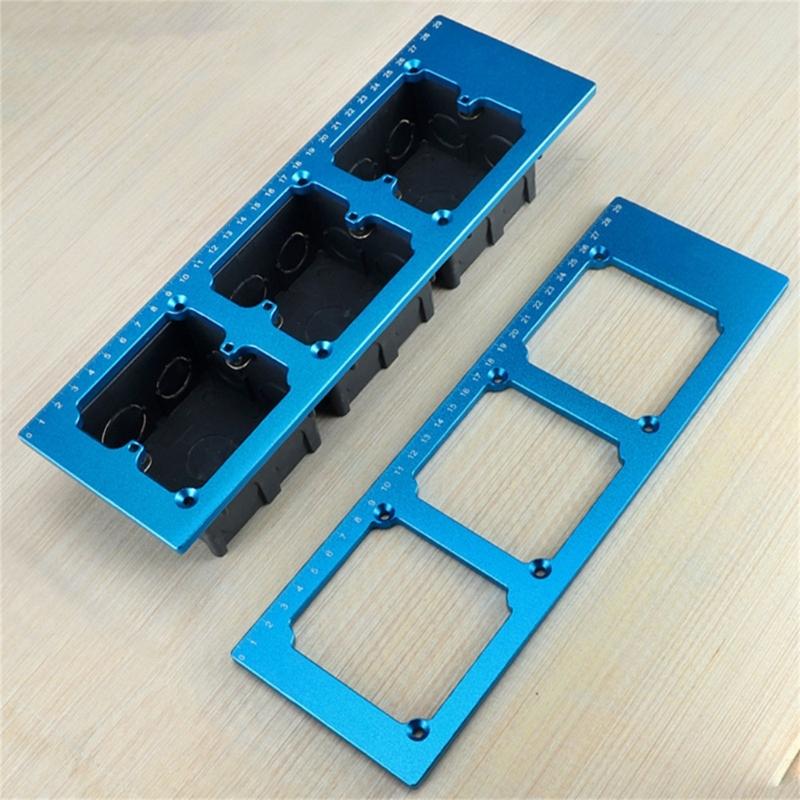 Aluminum Switching Socket Template Tool High Accuracy Provide Excellent Cutout Positioning for 86 Box Outlet Installation
