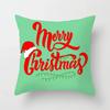 Merry Christmas Santa Elk Print Pattern Cushion Cover Home Living Room Sofa Decoration Square Polyester Pillow