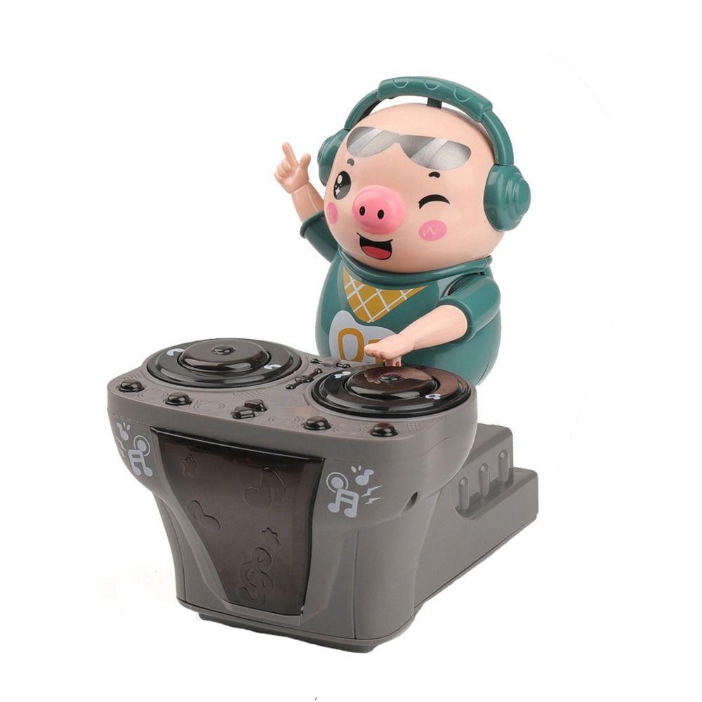 Light Music Boy Party Funny Colorful Novelty Toys Kids Gift Dancing Piggy Doll DJ Little Pig Toy