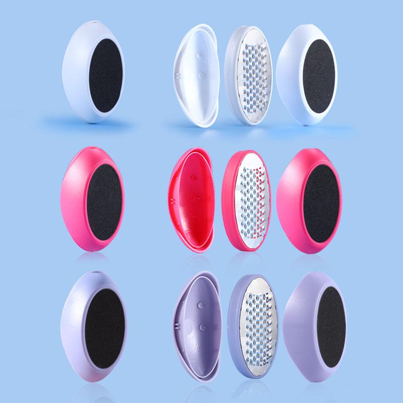 1 Stück Pediküre Fußpflege Werkzeug Fußfeile Peeling Hornhaut Nagelhautentferner Heimgebrauch Edelstahl Massagepflege Ovale Eiform