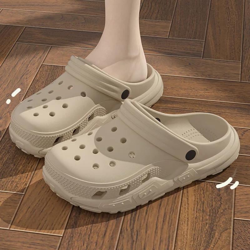 

Syflyno Нескользящие Дышащие Мужские Сандалии, Женские Тапочки, Мужские EVA Мягкие Толстоподошвенные Тапочки для Пары Унисекс Большие Размеры 30-45 44-45