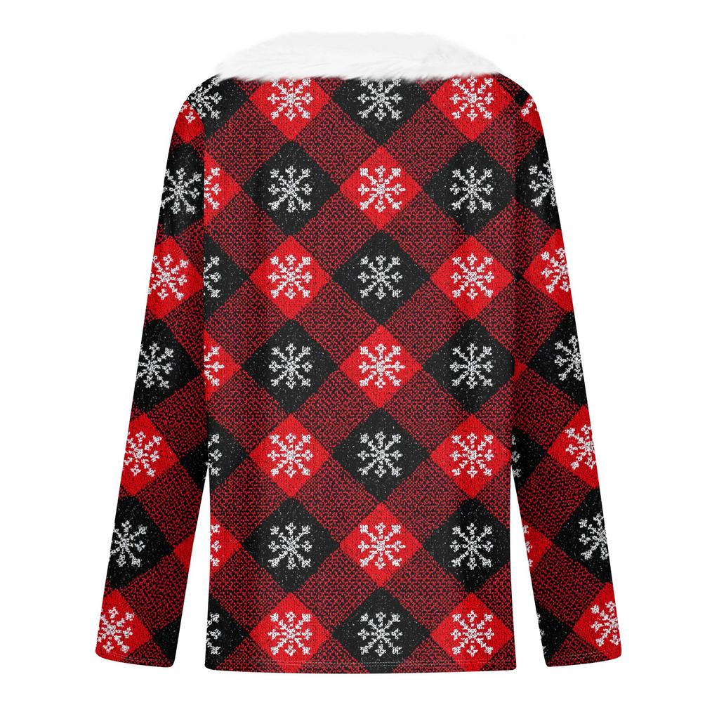 Dámské košile s dlouhým rukávem Roztomilé topy Vánoční potisky Trička Blůzy Ležérní Nadměrné velikosti Základní topy Pulovr