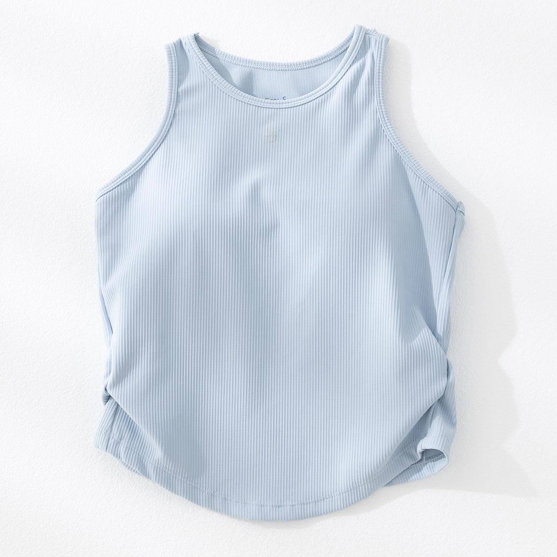 

BX306 Slim Fit Shockproof Sleeveless Yoga Sports Vest S синій