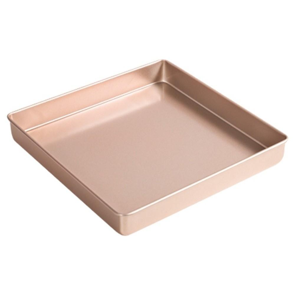 Champagne Square Baking Pan Nonstick Toaster Oven Dishes Cookie Tray Pizza Baking Tray Home