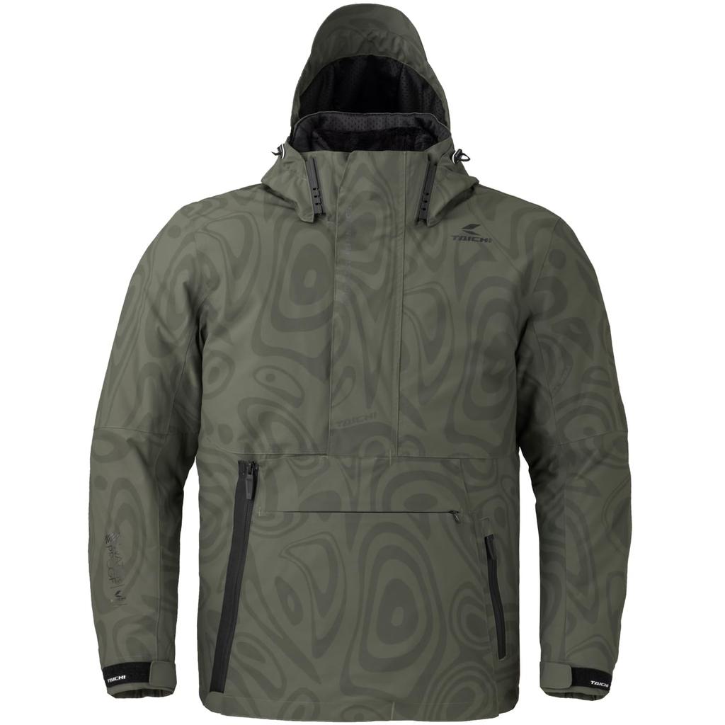 RS Taichi Motorrek Parka RSJ733 Marble Size Motorcycle Riding Jacket for and with CE Protectors and Removable Inner Lining All-Season Green, M,