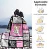 Love Puppies Customize Your Name Blanket Cozy Personalized Blanket Comfortable Perfect for Bedding Living Room Nap Seaside Four Seasons Universal
