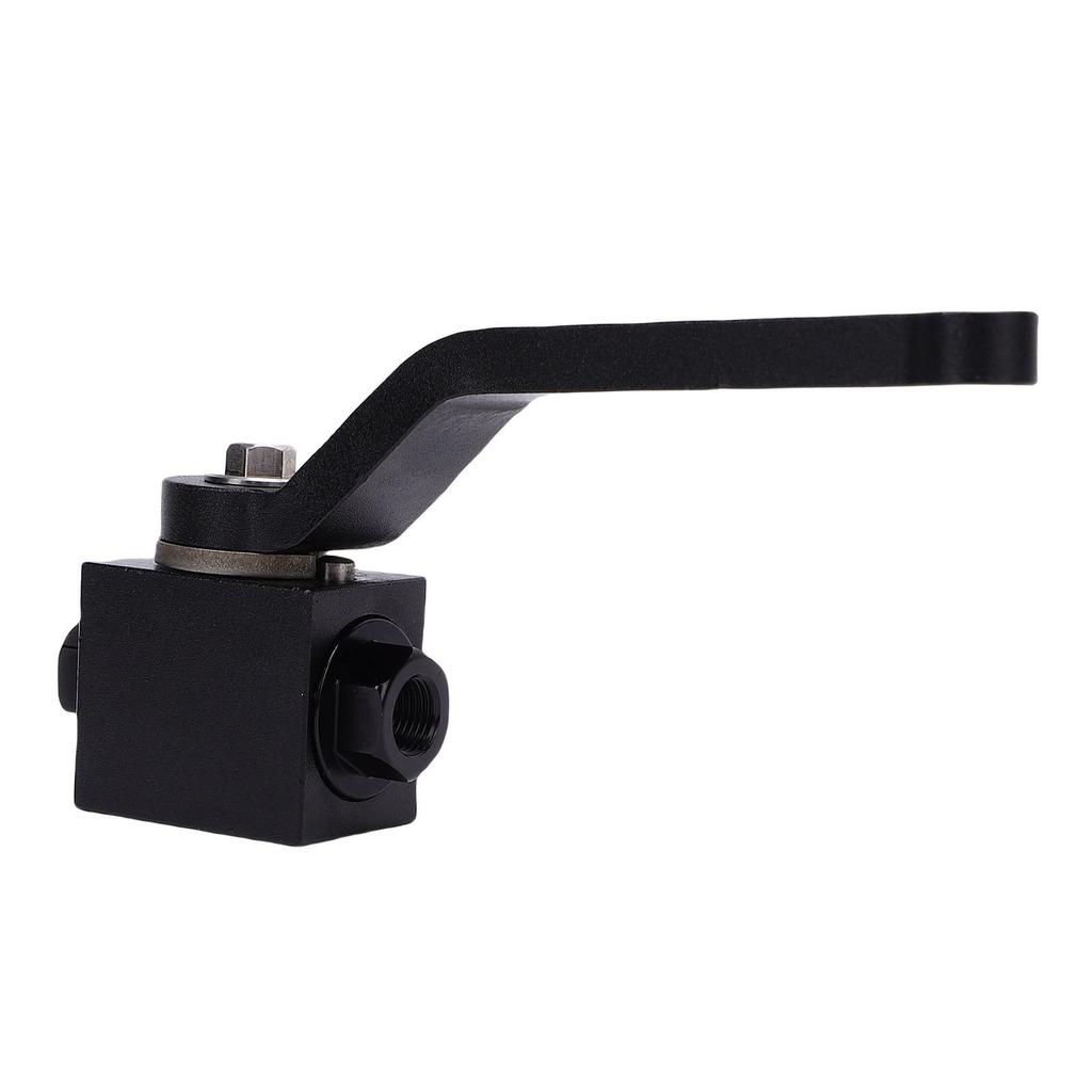 1 8 Inch NPT Brake Line Lock Shut Off Valve Fitting 8000 PSI Aluminium Billet for Brake Fluid Water Fuel Air Black