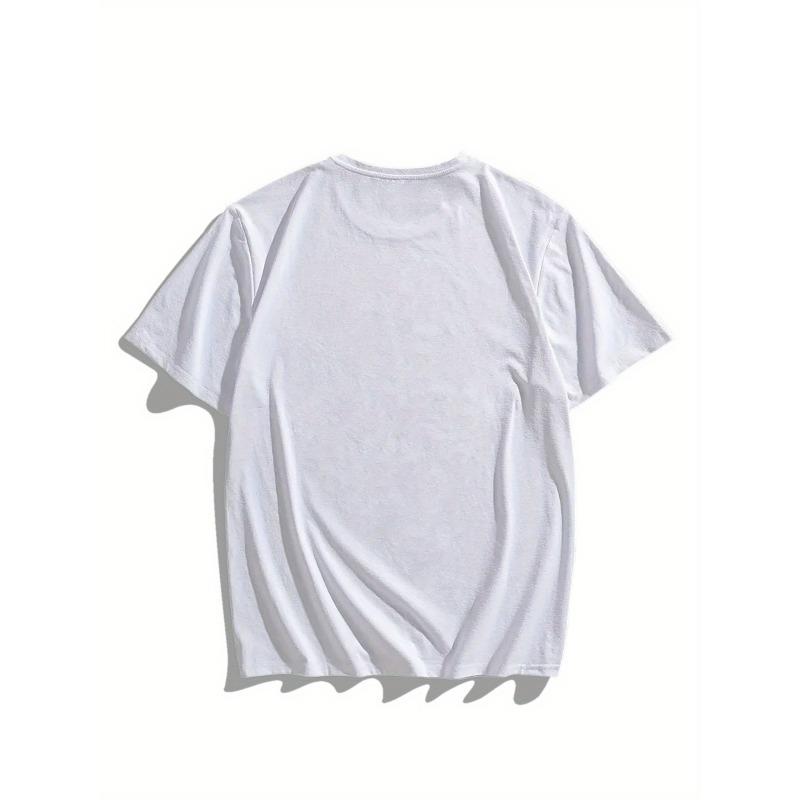 European sizes Breathable Polyester Big & Tall Men's 'Oh Look,  Casual Short Sleeve T-Shirt for Summer,