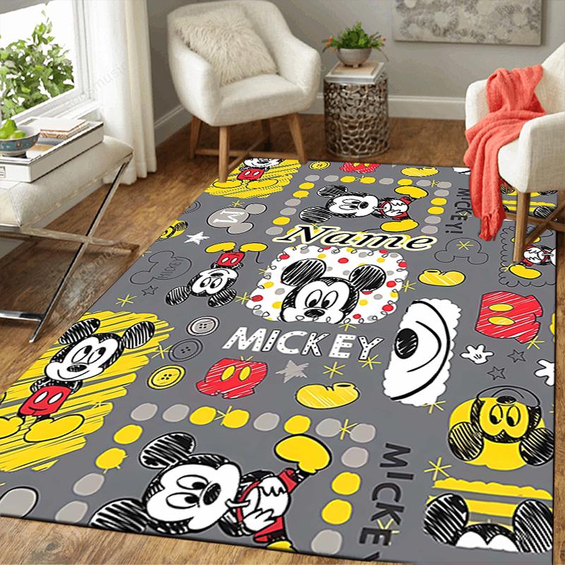 Custom 1Pc Mickey Mouse Rug Office Carpet Indoor Outdoor Entrance Doormat Nonslip Soft And Comfortable Living Room D916133