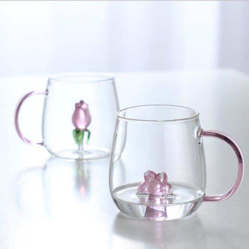 Heat-Resistant Borosilicate Glass Cartoon Animal Cup - Perfect for Juice, Household Use, or Holiday Gifts