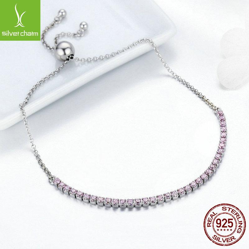 Sterling Silver S925 Women'S Adjustable Box Bracelet, Simple And High-End Temperament Bracelet