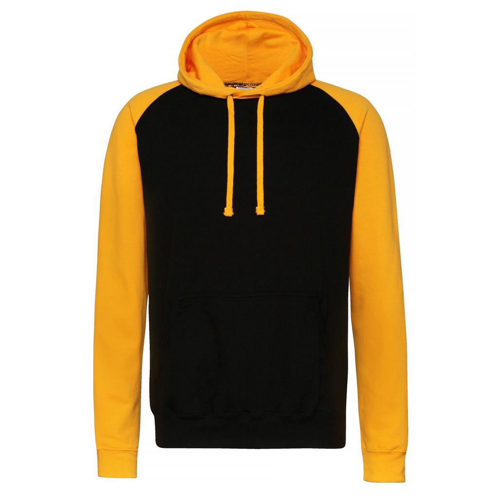 Awdis Just Hoods Adults Uniszex kéttónusú kapucnis baseball pulóver/pulóver