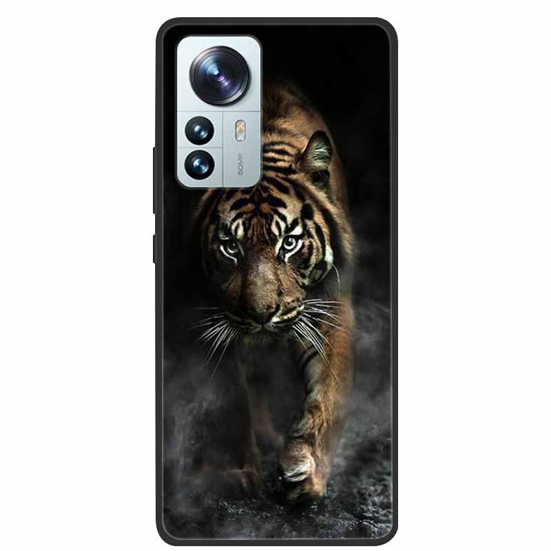 For Xiaomi 12T Pro Phone Case Cover Lion Wolf Black Soft Silicone Case For Xiaomi 12T Pro Back Cover Case 12 T 12TPro Funda Capa