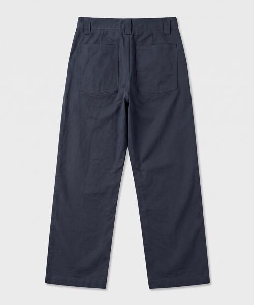 SHIO EIP Straight Cotton Pants (Dark Navy)