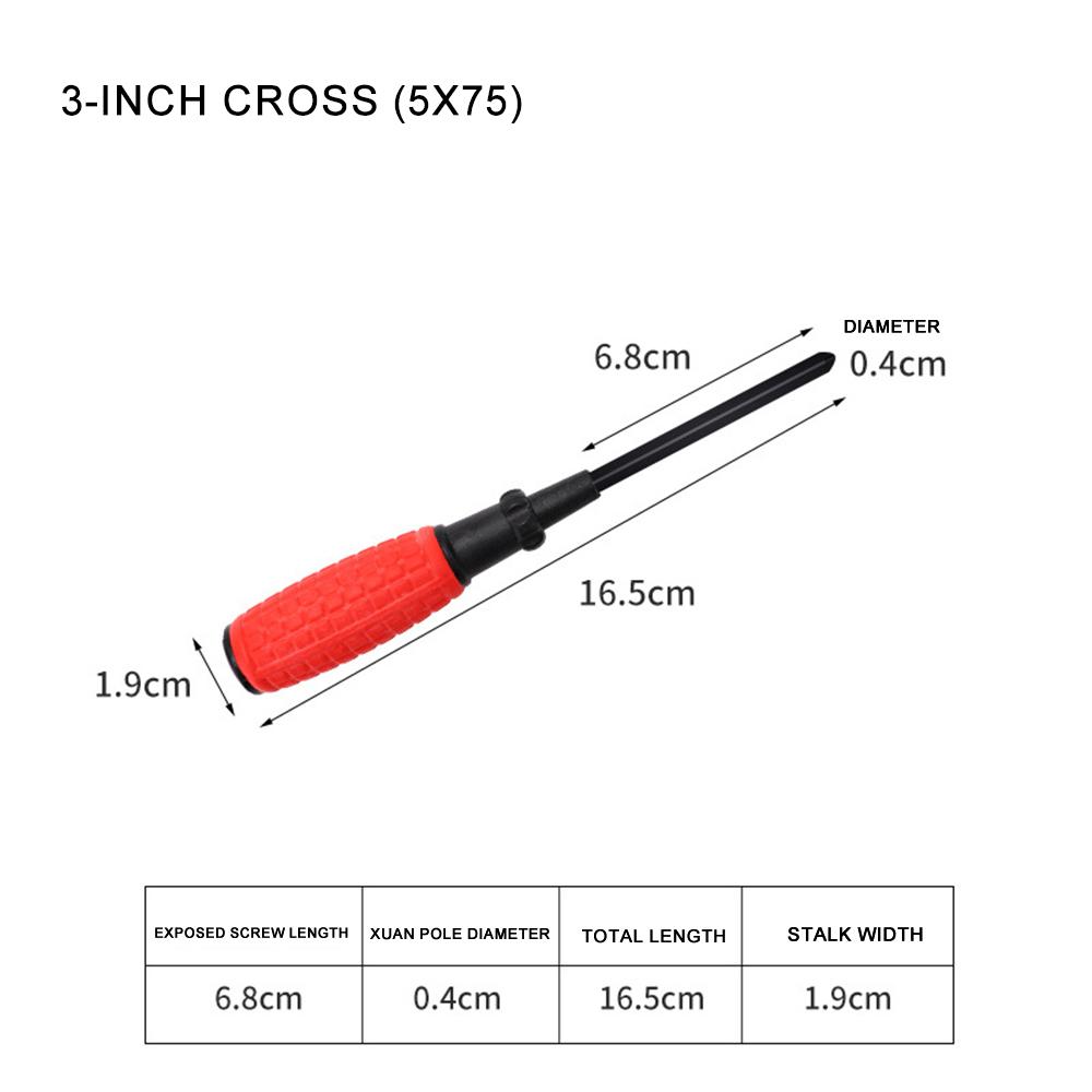Rękojeść antypoślizgowa pokryta gumą Wkrętak krzyżakowy Mocny magnetyczny Stal 45# 2/3/4/5/6/8 cali