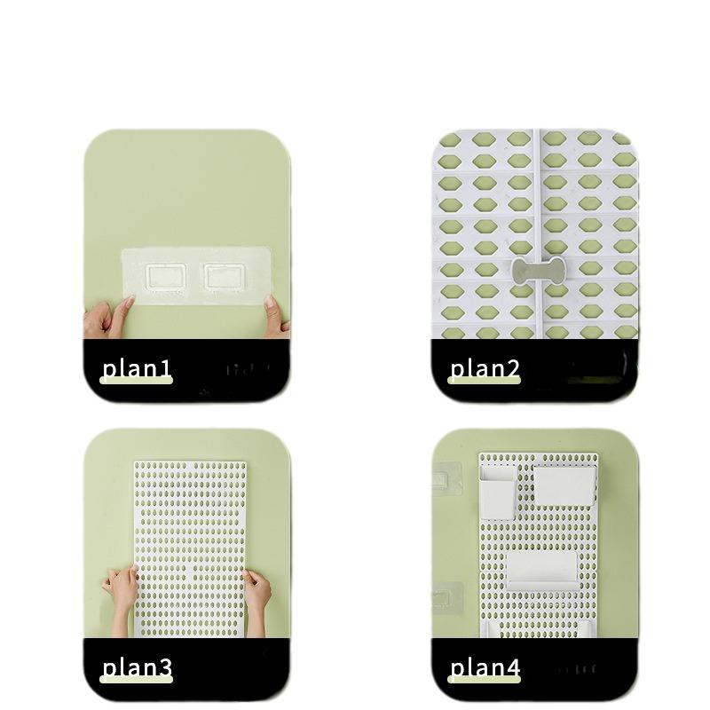 Hole-free Household Hole Board Wall Dormitory Kitchen Bathroom Wall Shelves Shelves Wall Mounted Storage Racks Partitions