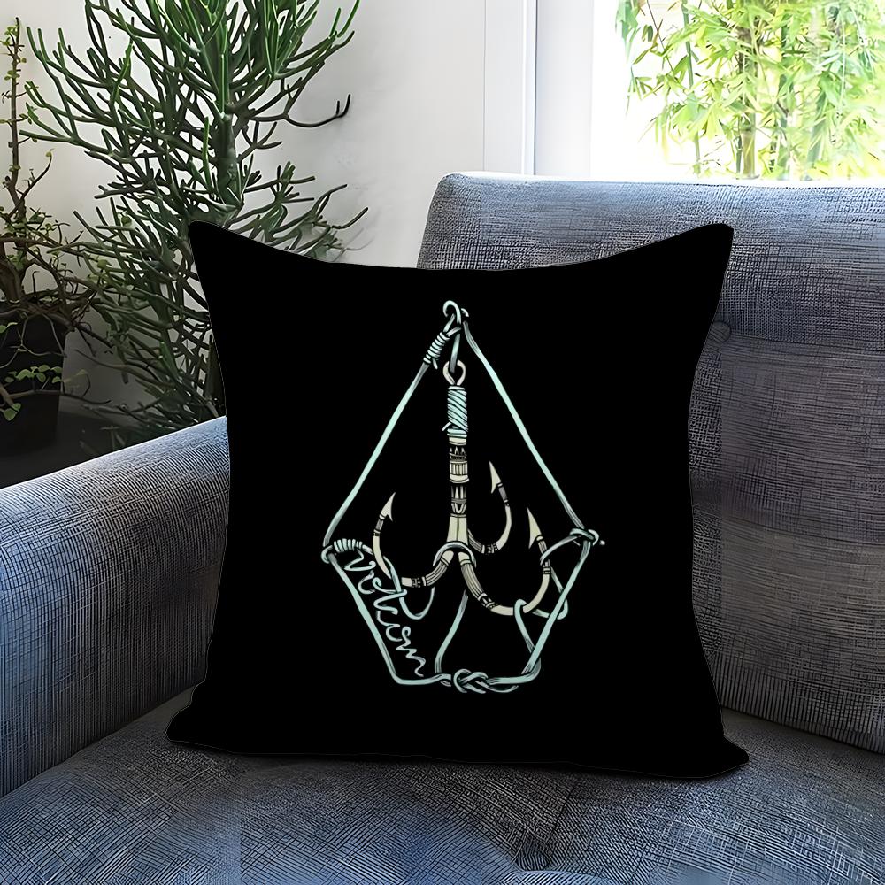 Band Cool V-Volcom Cushion Cover Comfortable Reversible Pillow Cover Ideal for Car Sofa Bedroom & Beyond