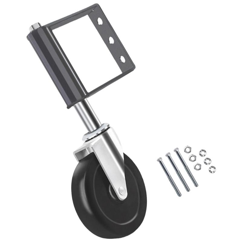 Heavy Duty Garden Gate Wheel Spring Loaded Gate Caster Gate Support Helper with 360 Swivels Wear Resistant Wheel