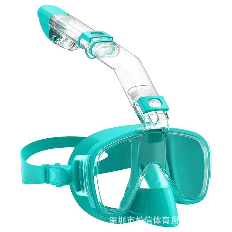 Multifunctional Snorkel Swim Mask That Anti-Fog Anti-Leak Snorkel Mask Set for Free Swim Professional Snorkeling Gear Adults Kid
