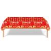 Plastic Chinese New Year TableCover Red Disposable Spring Festival Tablecloth Chinese Style Bronzing New Year Eve Decor