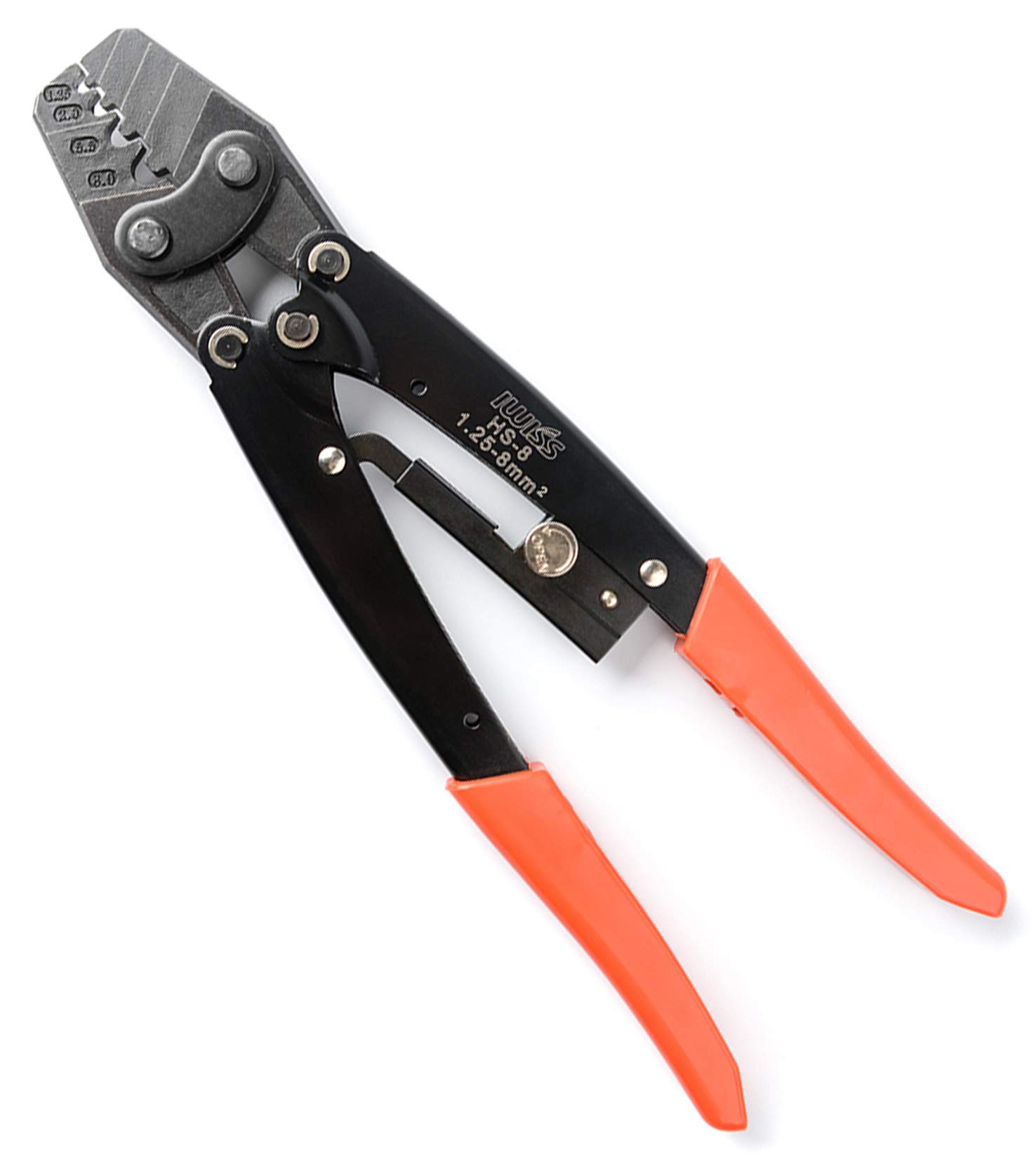

IWISS Bare Crimp Bare Crimp Crimping Compatible with Connectors HS-8 Terminals, Sleeves, Tool, General-Purpose Type, 1.25-8sq