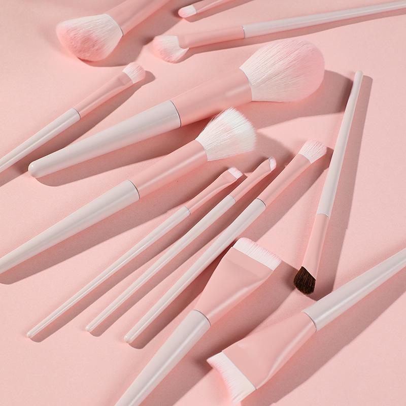 Soft Bristle Makeup Brush Set: Powder, Eyeshadow, and Blush Brushes