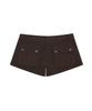 Mileko Low Corduroy Shorts Brown