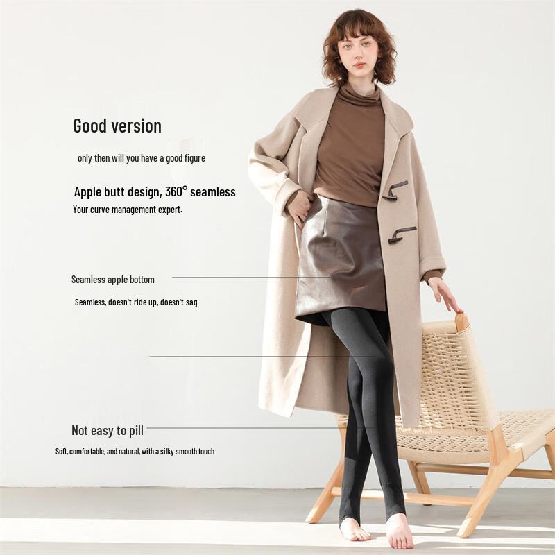 Afandi Women's 1800D Thickened Seaweed Fleece Thermal Tights