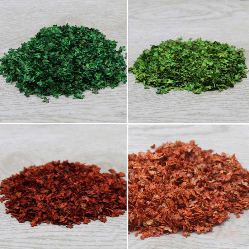 33ml Micro Landscape Leaves Sand Table Diorama Grass Tufts Accessories Miniature Leaf Static Model for Bonsai Fairy Garden Decor