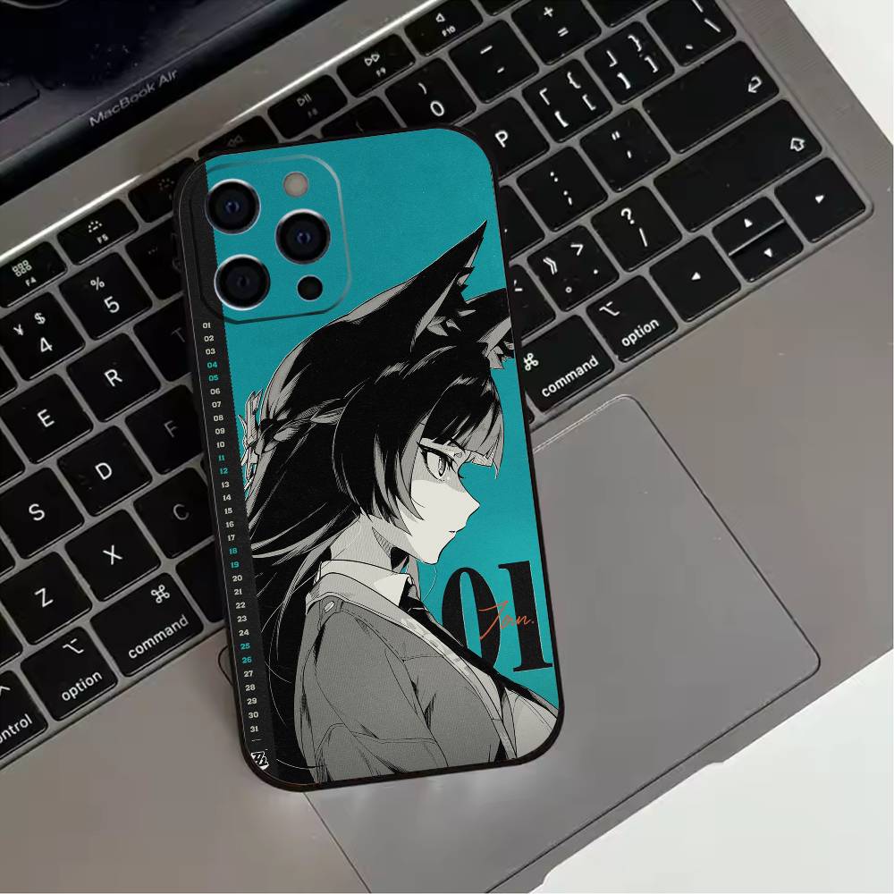 Zenless Zone Zero Miyabi Hoshimi Phone Case For iPhone 17,16,15,14,13,12,11 Plus,Pro Max,XS,Soft Silicone Black Cover