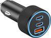 USB C Car Charger, 3-Port 67W Dual USB-C & USB-A Car Power Adapter PD/QC Fast Charging Cigarette Lighter for iPhone 17/16/15/14/13/12/11 Pro Max,