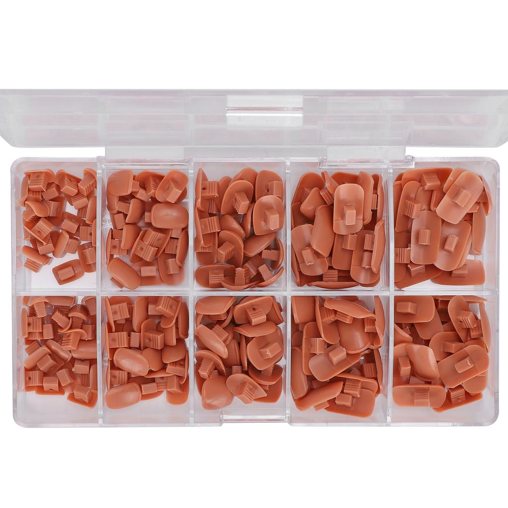 200pcs Practice Training False Hand Nail Tip Novice False Fake Nail Manicure Tool