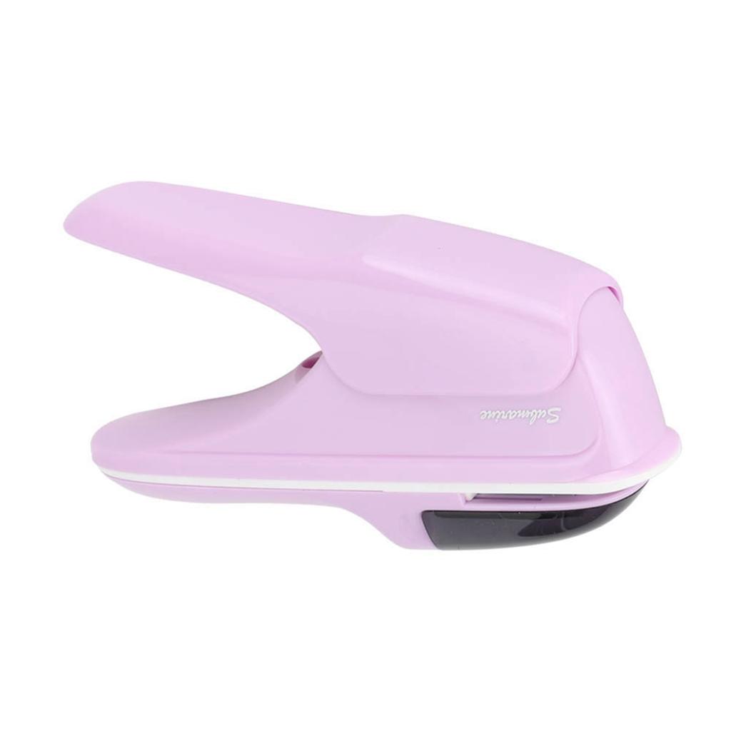 ABS No Staple Stapling Machine Book Paper StaplE Free Stapler Binding Hand Tool(Purple)